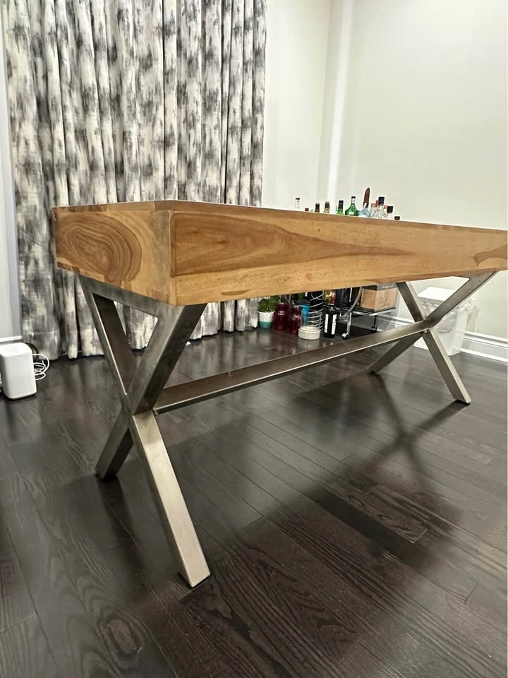 Wood & Metal Desk – 64” Long - photo 4