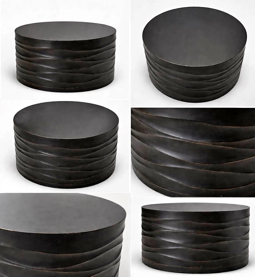 Sunpan Concrete Drum Coffee Table – Modern Statement Piece