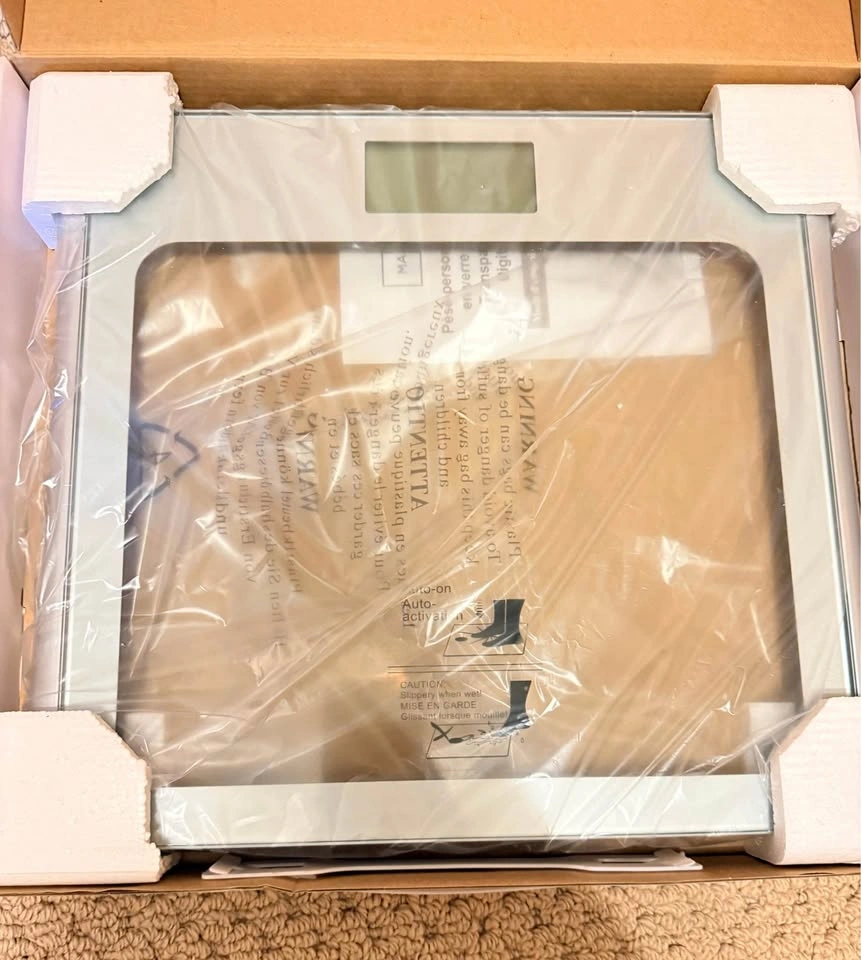 Brand New Mainstays Glass Digital Scale (Silver)