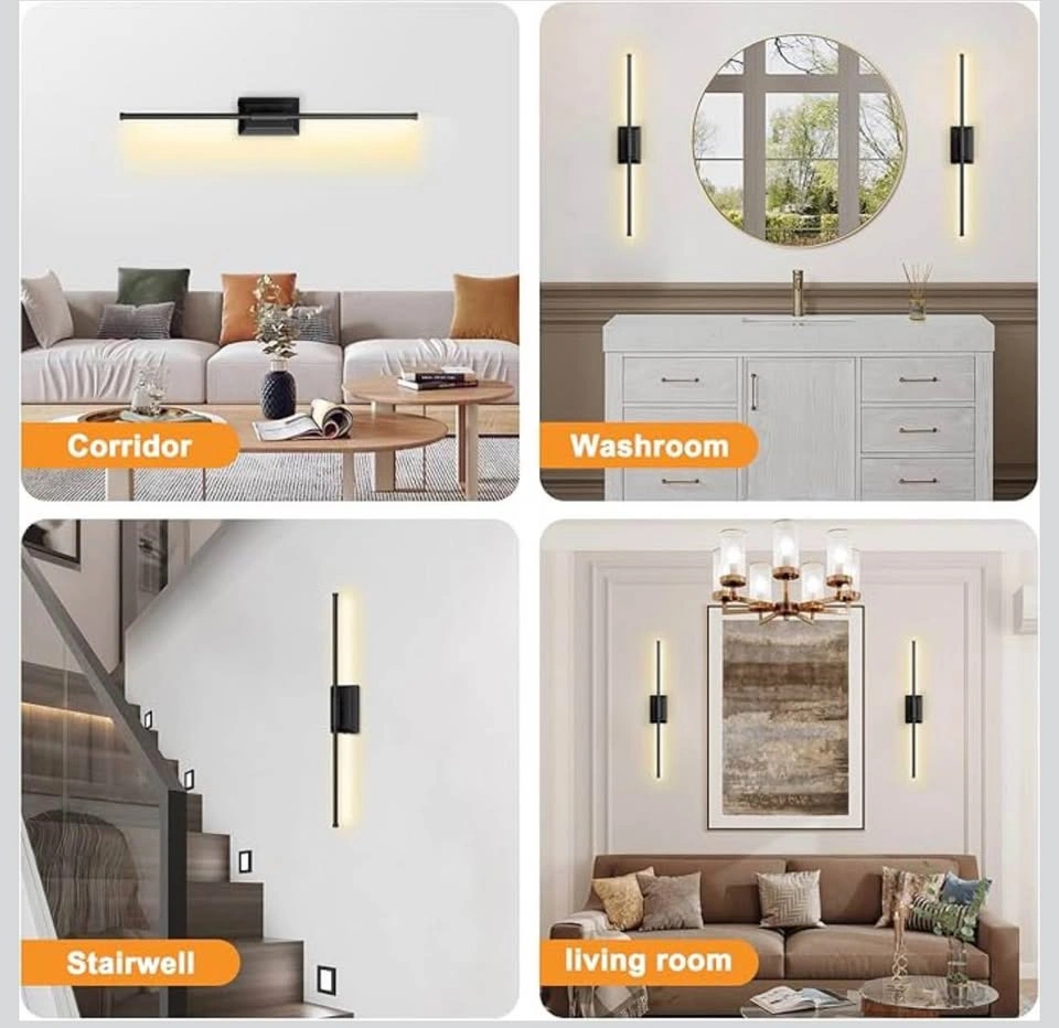 24" Battery Operated Wireless Wall Sconce (Gold) - Set of 1 - photo 3