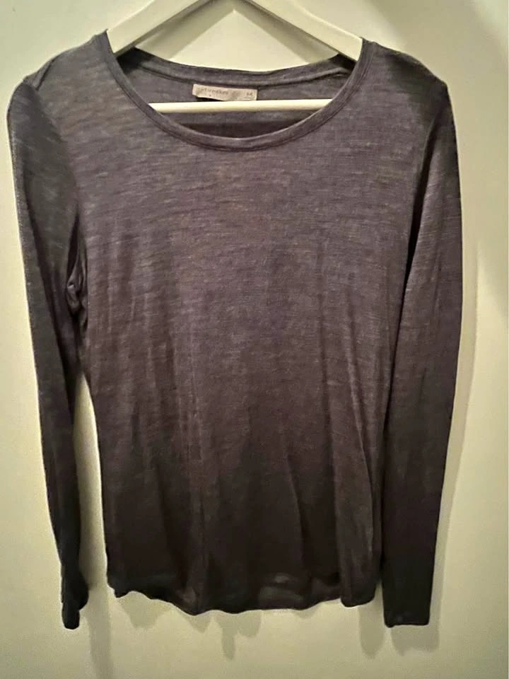 Icebreaker COOL LITE dark gray long sleeve shirt M women