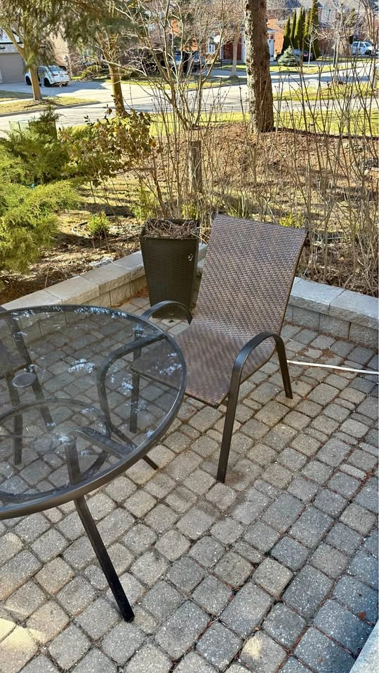Patio set with three chairs