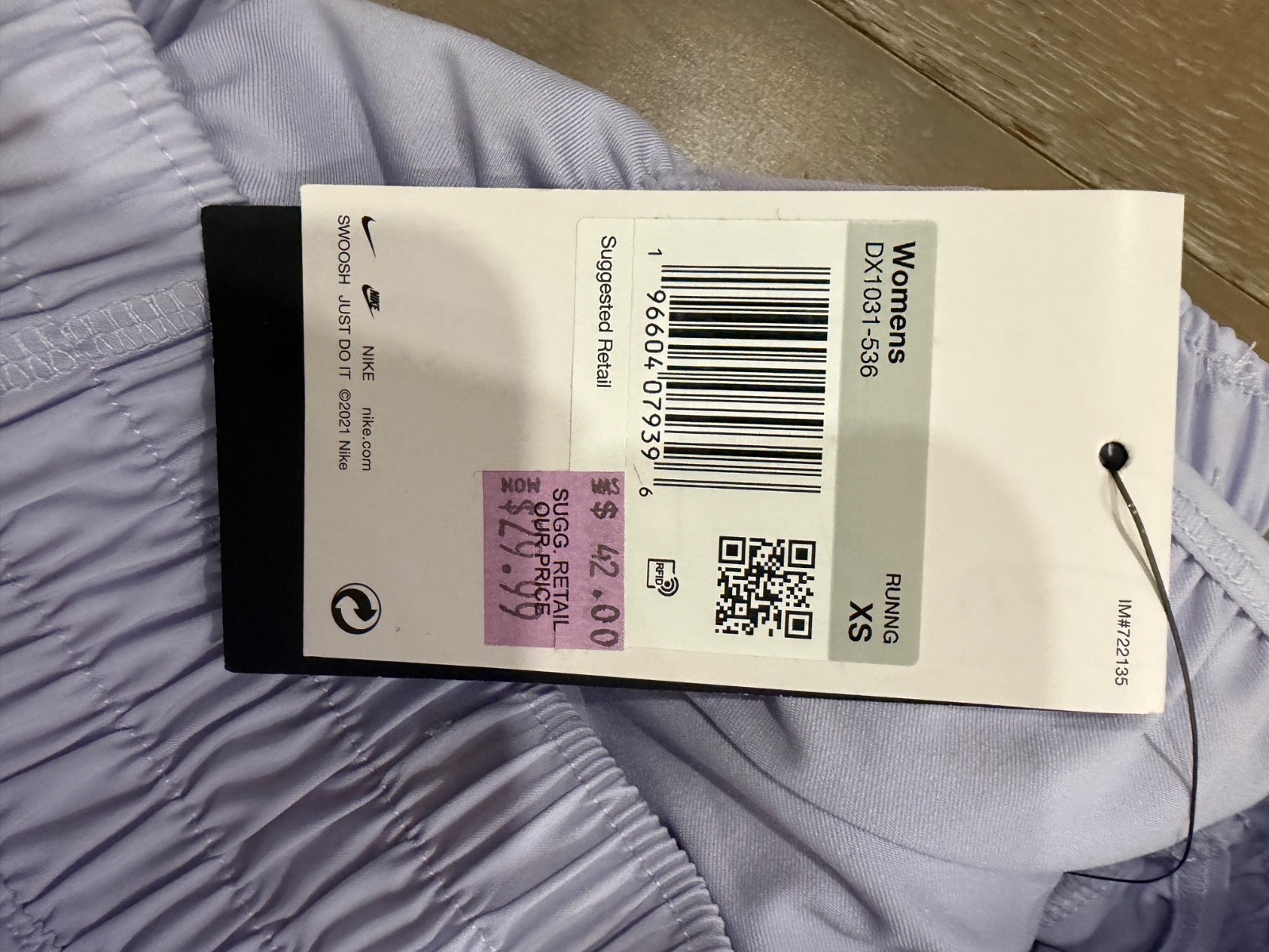 Nike Running Women's Shorts Purple Size XS - New with Tag - photo 3