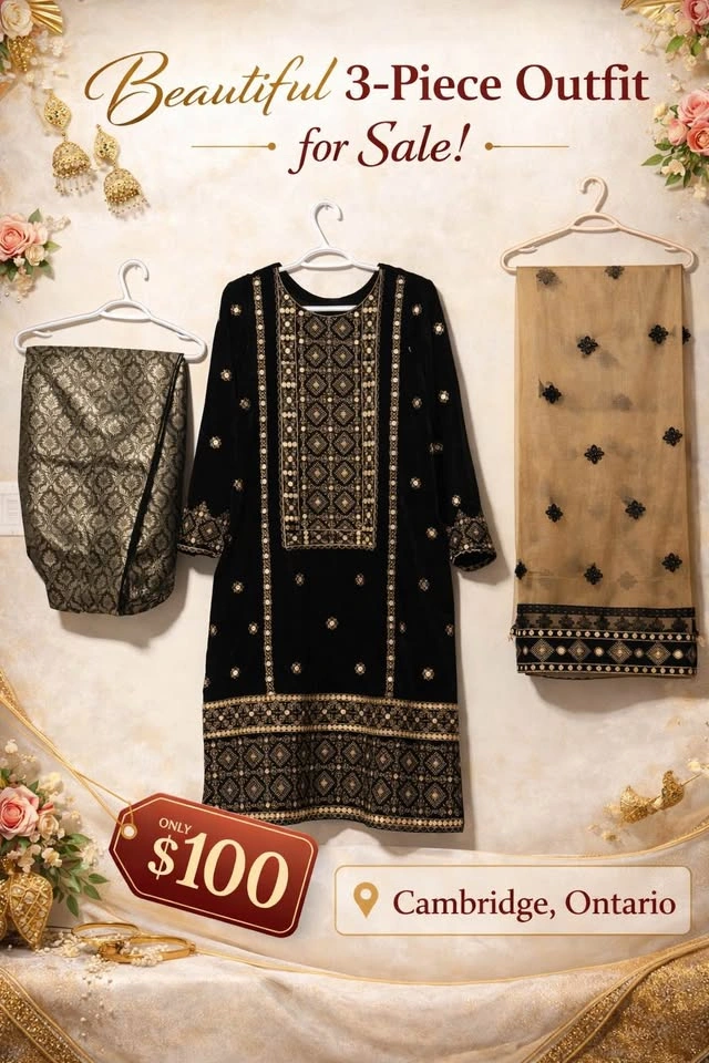 Velvet black n skin suit