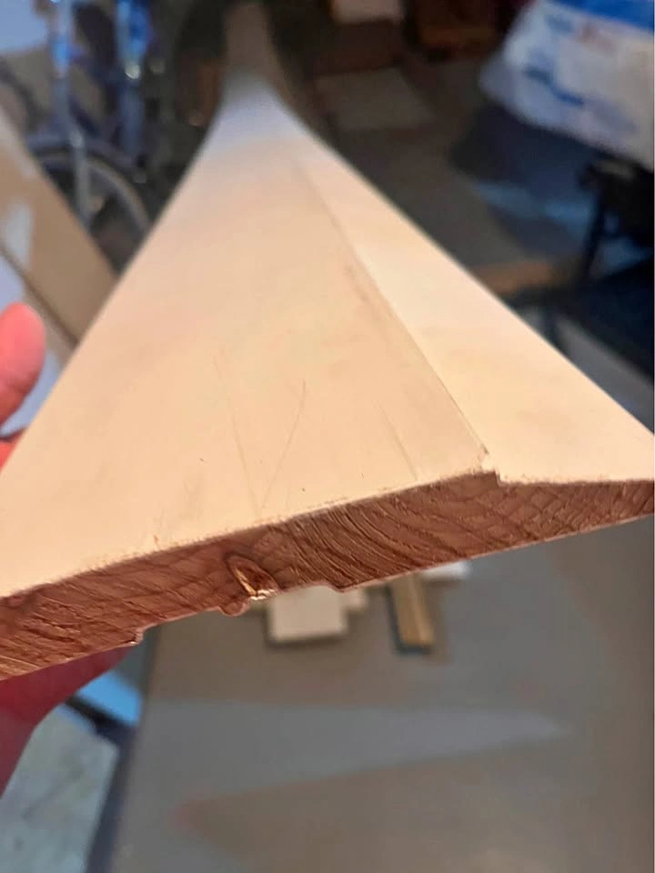 Primed Baseboard - Leftover from Remodel
