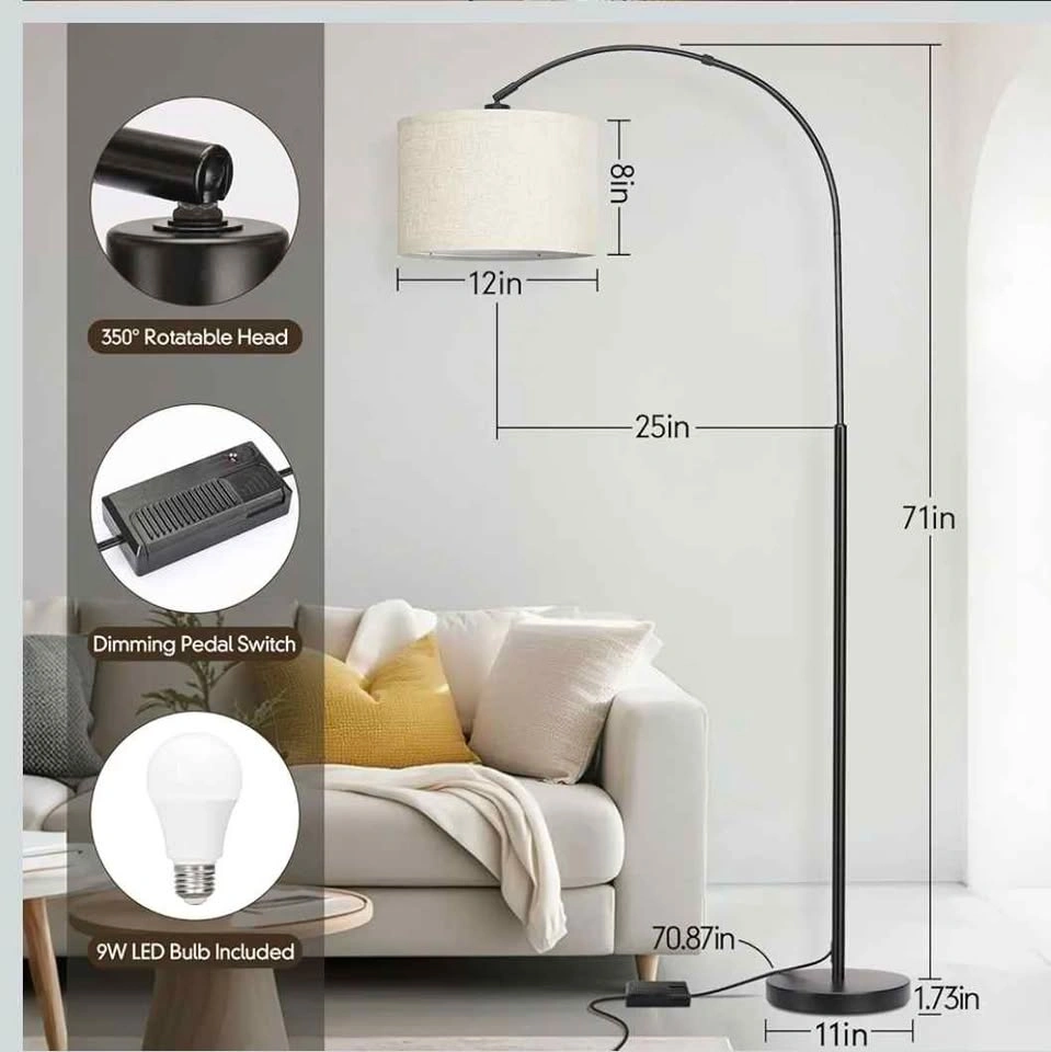 Dimmable floor lamp with foot switch NEW - photo 3