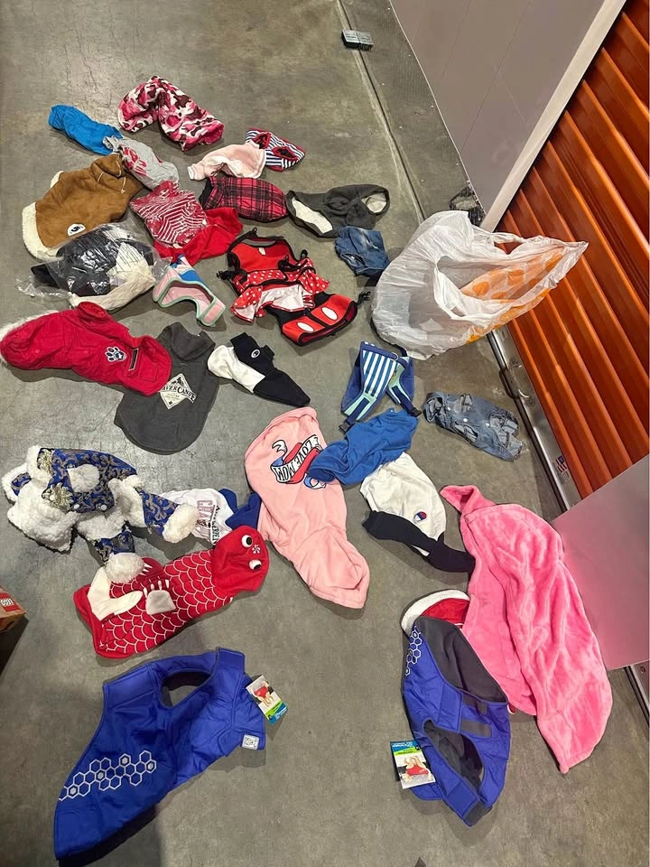 Dog clothes new and used