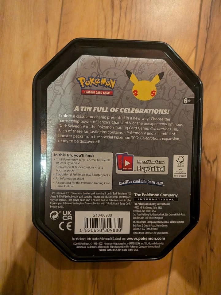 Pokémon 25th Anniversary Pikachu Tin (Empty) - photo 2