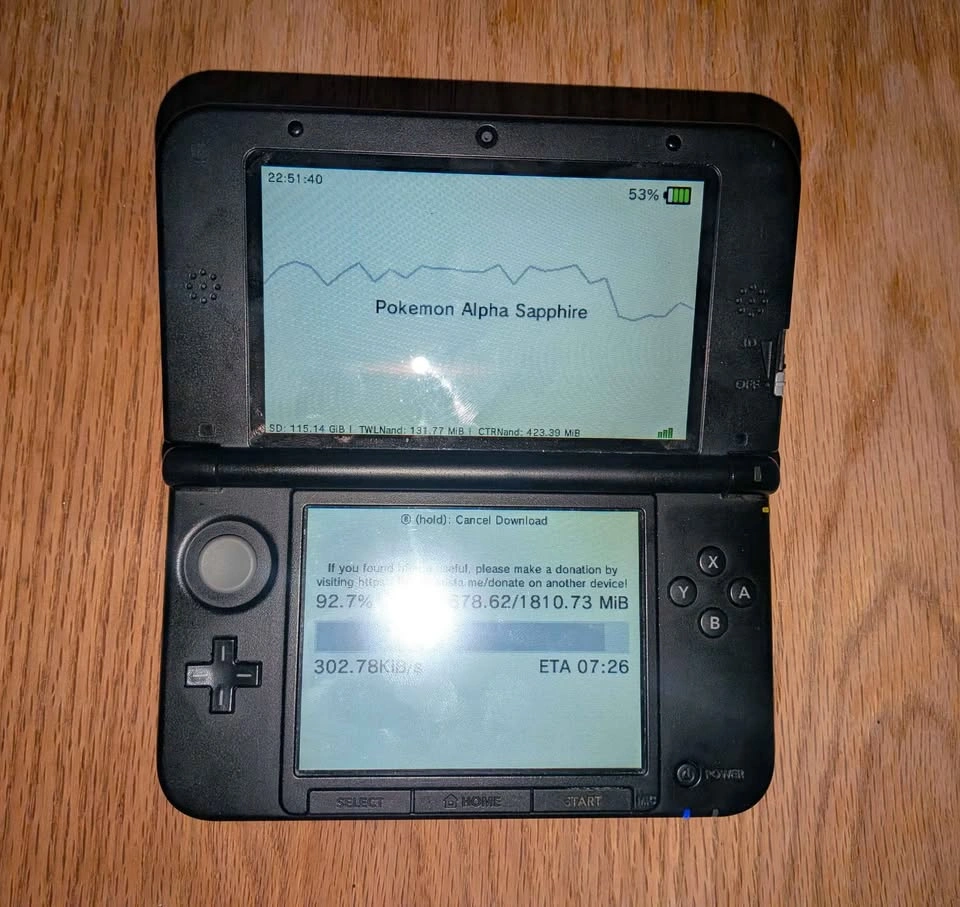 Modded Blue Nintendo 3DS XL - photo 5