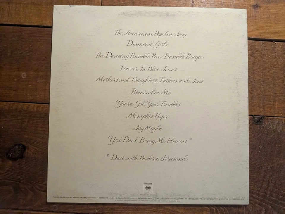 Neil Diamond You Didn't Bring Me Flowers Vinyl Album - photo 2