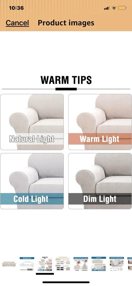 4 Piece Stretch Sofa Slipcovers for 3 Cushion Couch - photo 3
