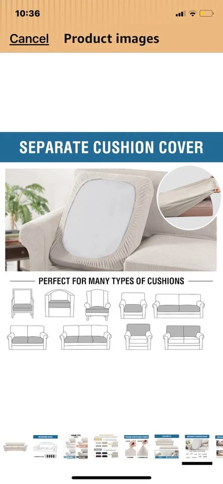4 Piece Stretch Sofa Slipcovers for 3 Cushion Couch - photo 5