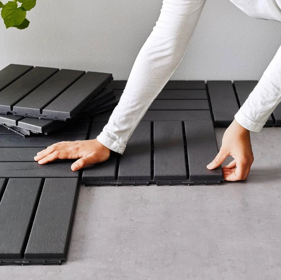 IKEA Outdoor Decking Tiles - Dark Gray - photo 2