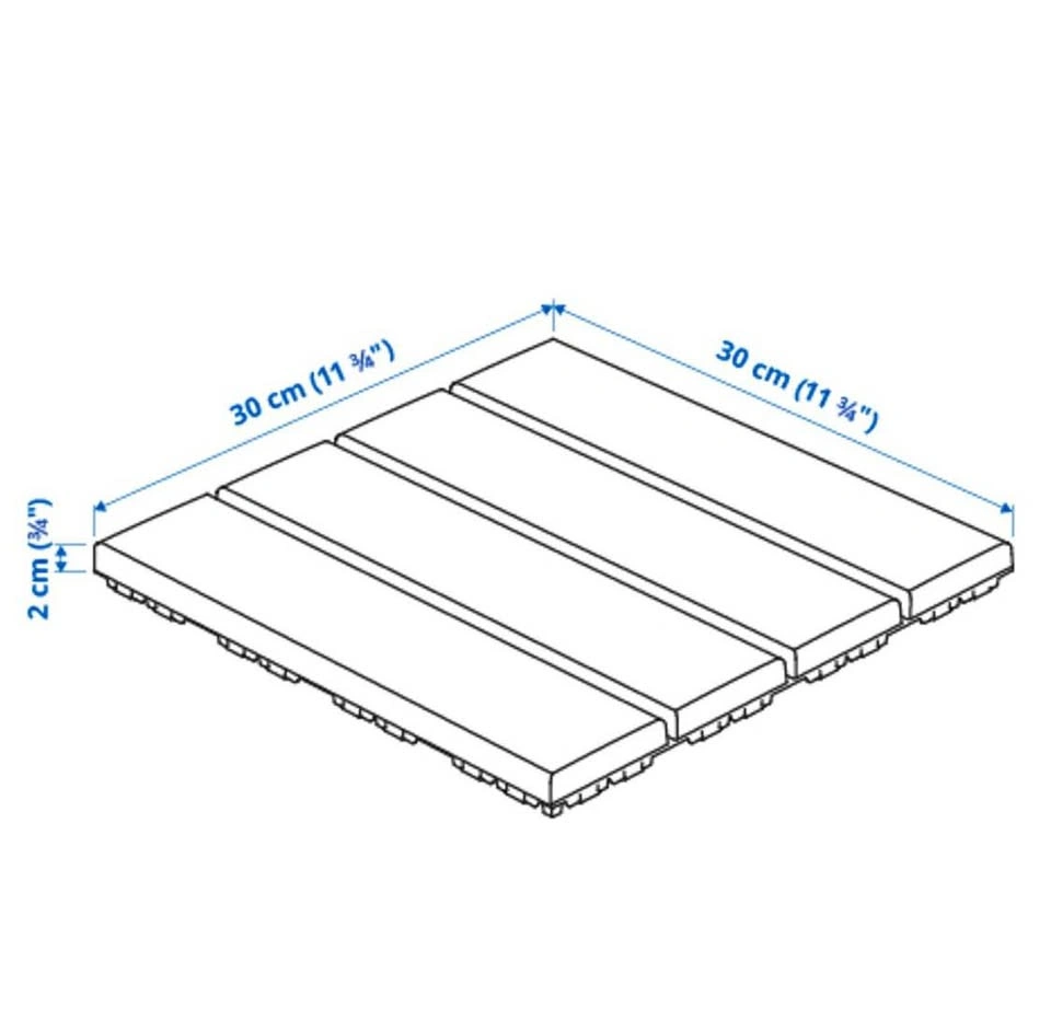 IKEA Outdoor Decking Tiles - Dark Gray - photo 3