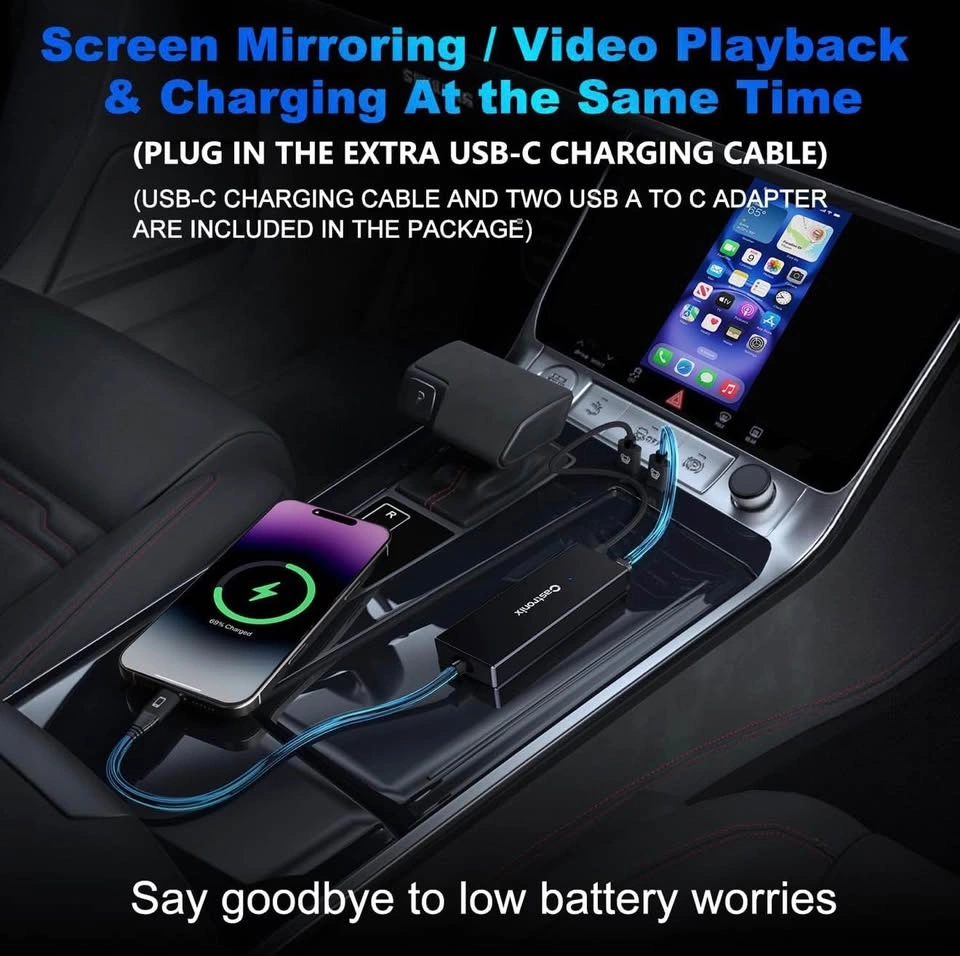 (New) Wireless CarPlay Adapter with Wired Screen Mirroring - photo 4