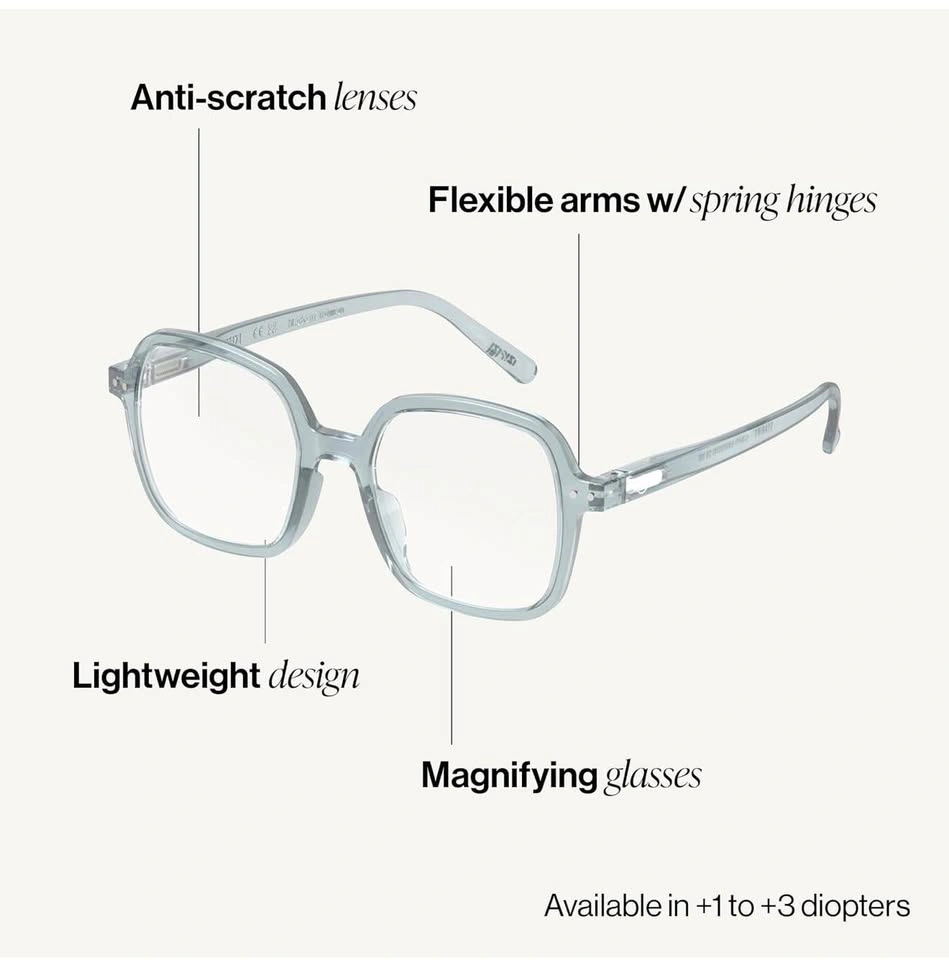 New +1 Magnification IZIPIZI Reading Glasses (Frozen Blue) - photo 2