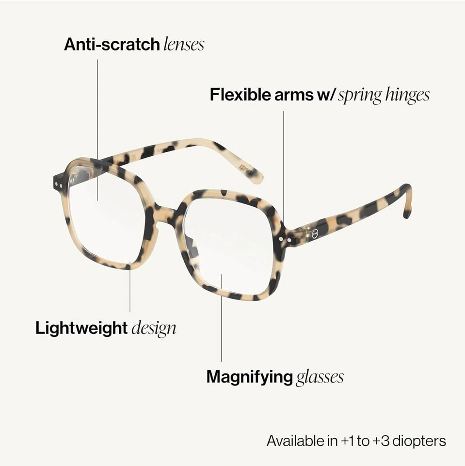 (New) +2 Magnification IZIPIZI Reading Glasses (Light Tortoise) - photo 2