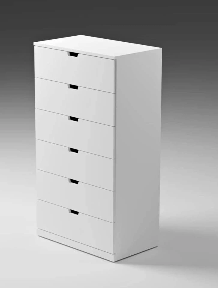 White 6-Drawer Dresser