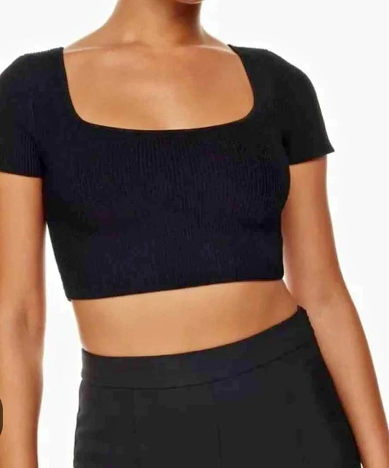 ARITZIA Babaton Crop Top – Women’s Size Small (S) Navy Blue