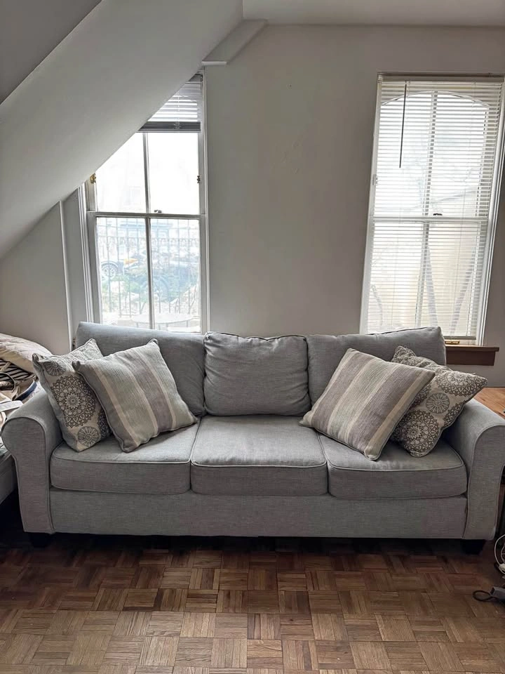 Comfy Gray Sleeper Sofa (Pull-Out Couch)