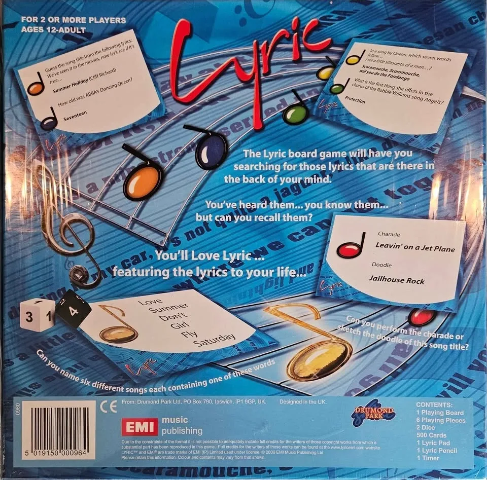 EMI: The Lyrics to Your Life Board Game - photo 2