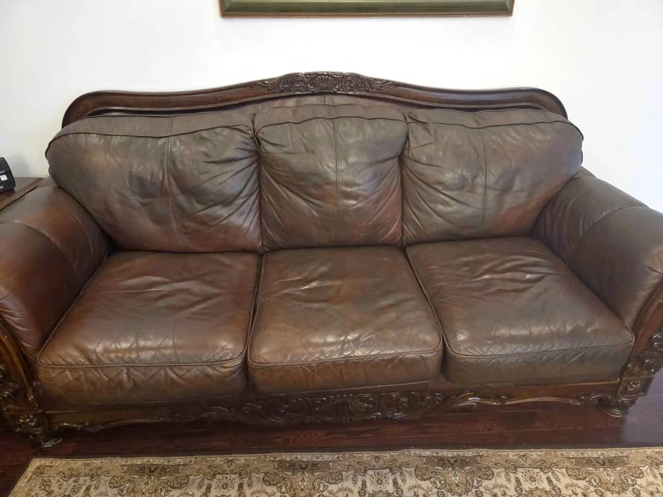 Genuine Leather Sofa Set