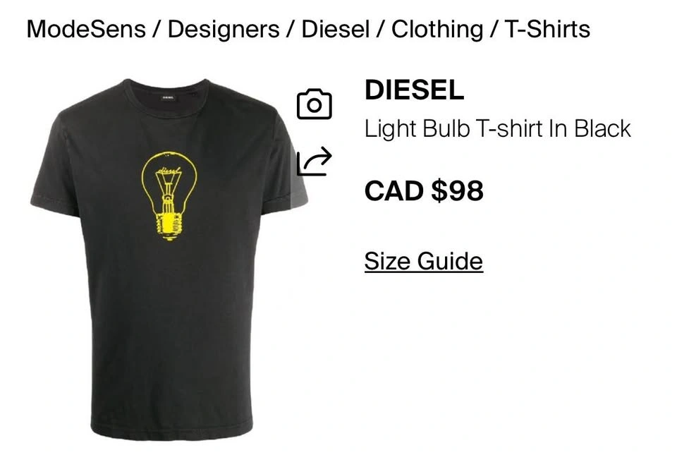 DIESEL Light Bulb T-shirt In Black - photo 2