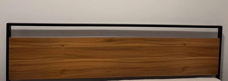 Wood Black Metal King Bed Frame - photo 5