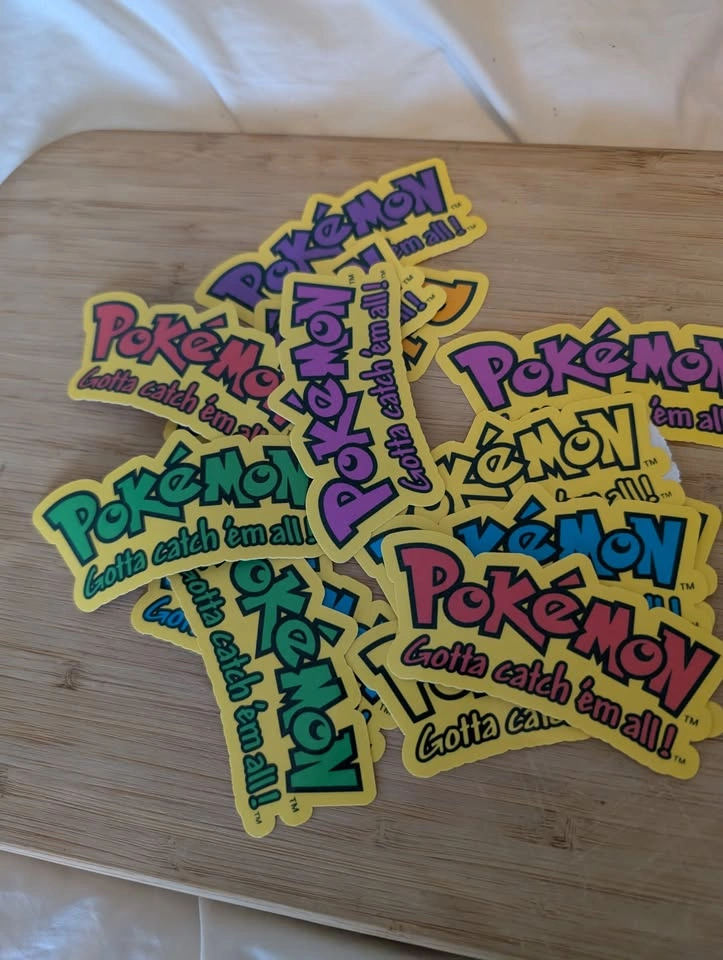 4" Retro Pokémon Logo Stickers - Gotta Catch 'Em All Decals - photo 2