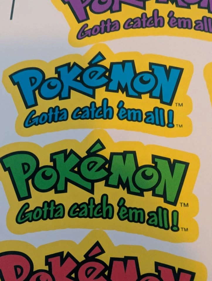 4" Retro Pokémon Logo Stickers - Gotta Catch 'Em All Decals - photo 3