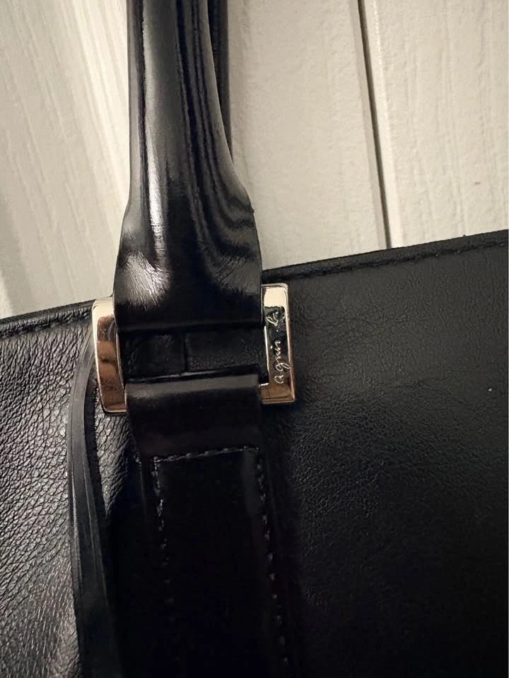 Agnès b. Voyage Black Genuine Leather Tote Bag - photo 3