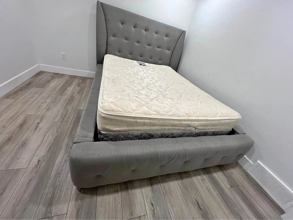 Queen Bed Frame and Dining Table + Chairs