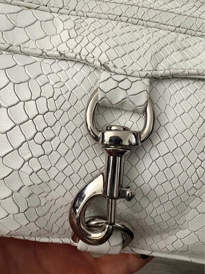 Rebecca Minkoff White Snake Embossed Mini MAC Crossbody - photo 2