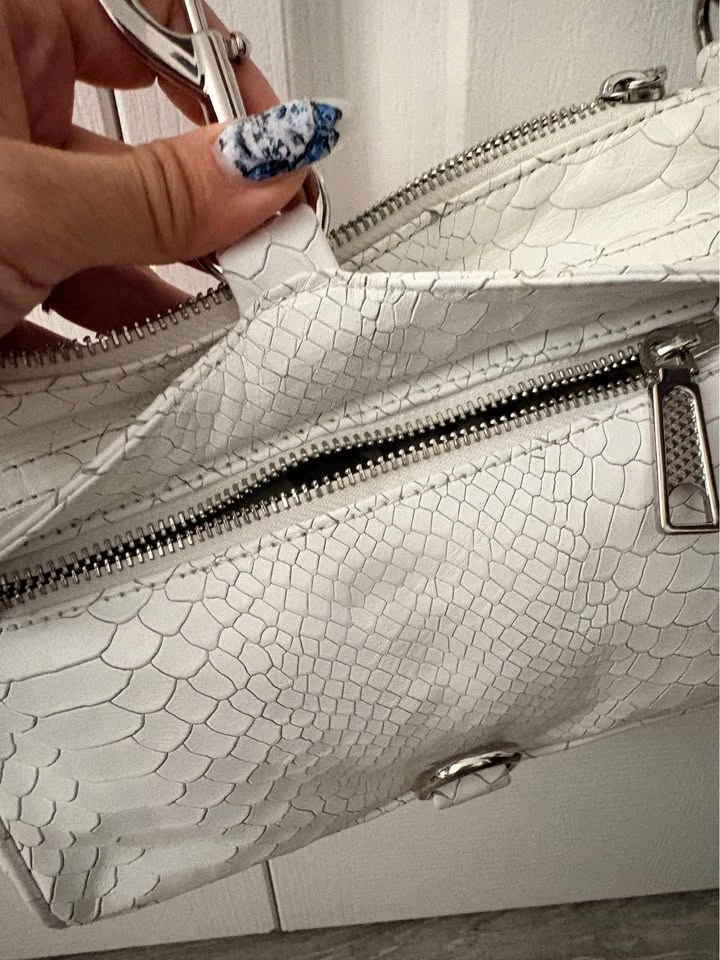 Rebecca Minkoff White Snake Embossed Mini MAC Crossbody - photo 3