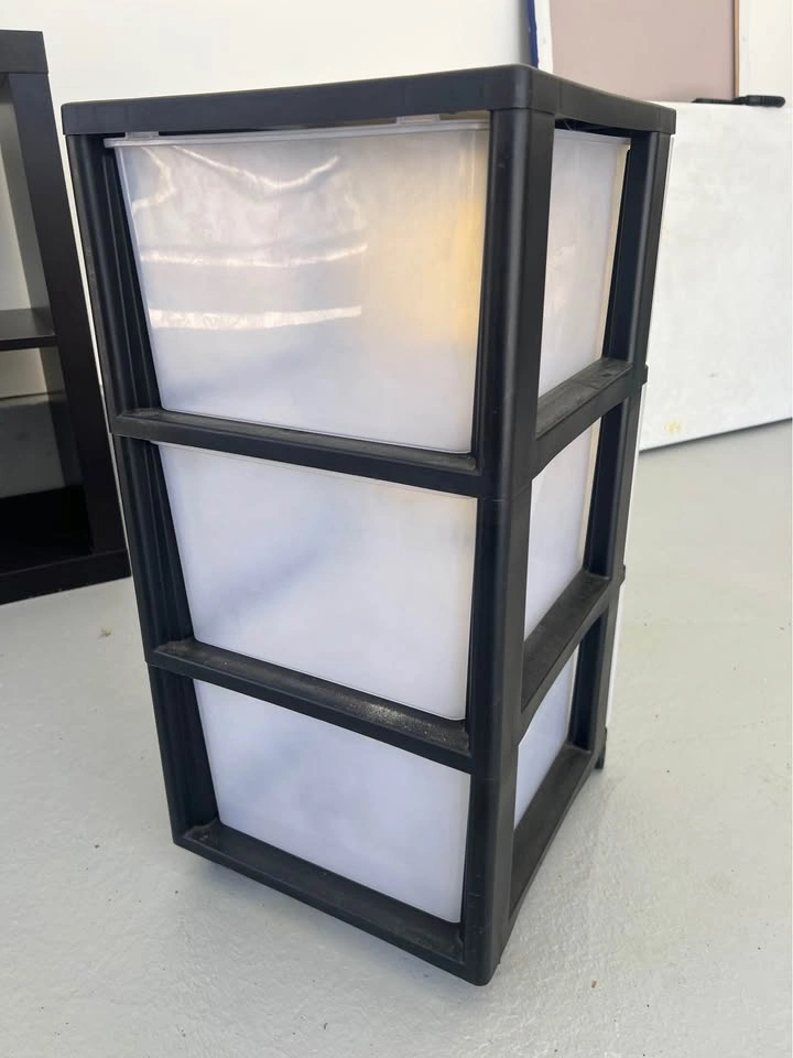 Drawer Tower, 3-Tier Clear Plastic Storage Organizer - photo 3