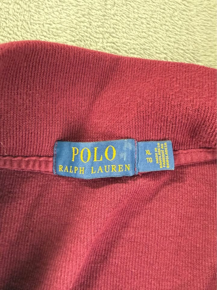 Polo Ralph Lauren Men's XL Red 1/4 Zip Cotton Sweater - photo 2