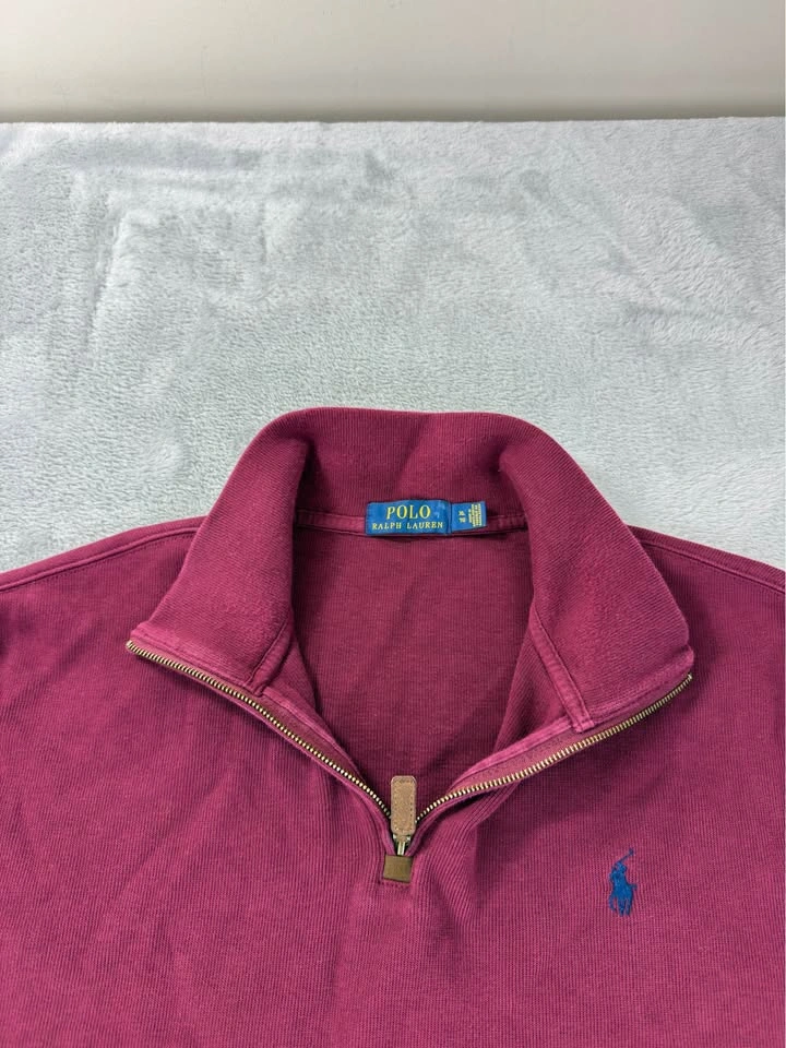 Polo Ralph Lauren Men's XL Red 1/4 Zip Cotton Sweater - photo 4