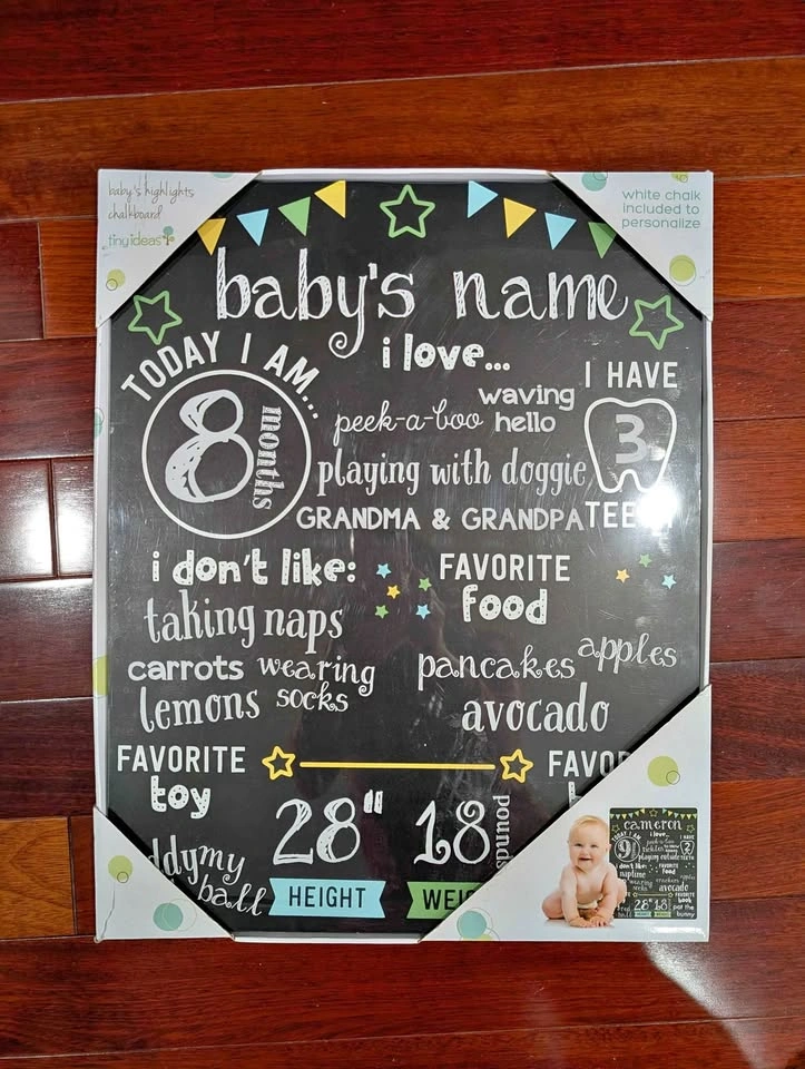 Rare Baby Highlights Chalkboard