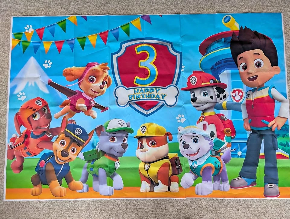Paw Patrol Birthday Decoration Backdrop