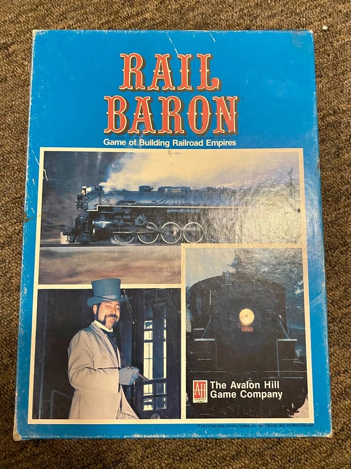 Vintage Rail Baron Board Game – Avalon Hill 1977