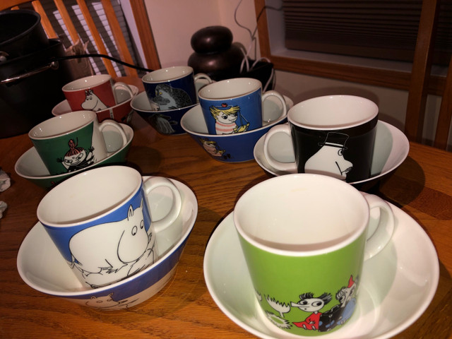 The Moomins bowls, plates and cups