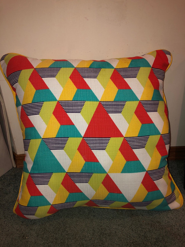 Tribal outdoor throw cushion