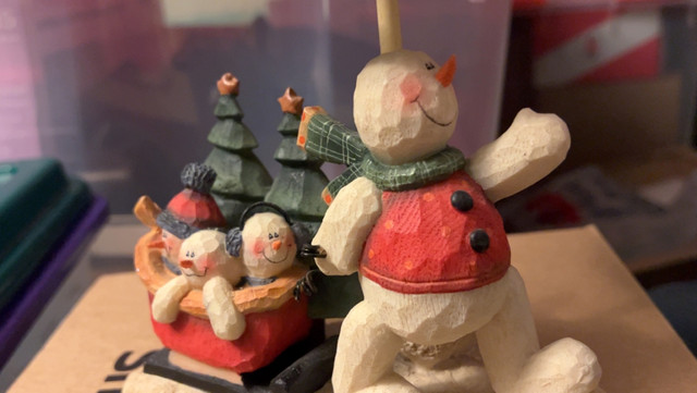 Snowman Christmas candle holder lamp - photo 5