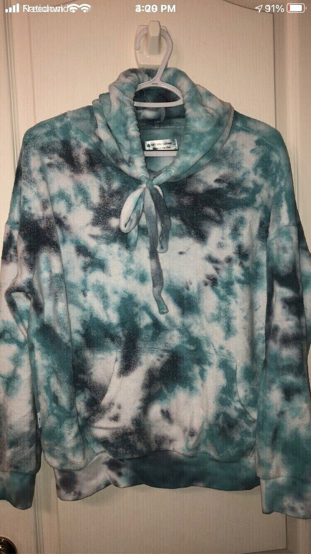 Blue tie dye soft serve hoodie
