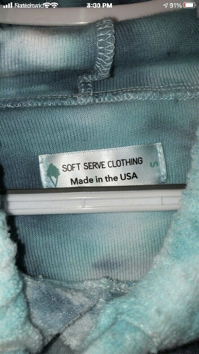 Blue tie dye soft serve hoodie - photo 3
