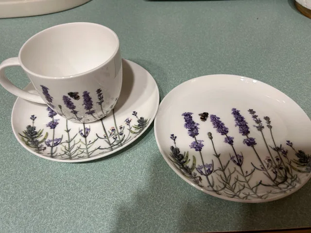 Ashdene lavender tea cup and plates