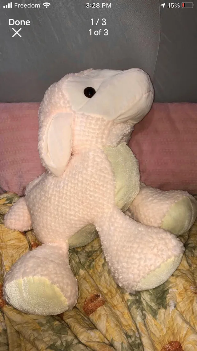 Large sheep plush toy