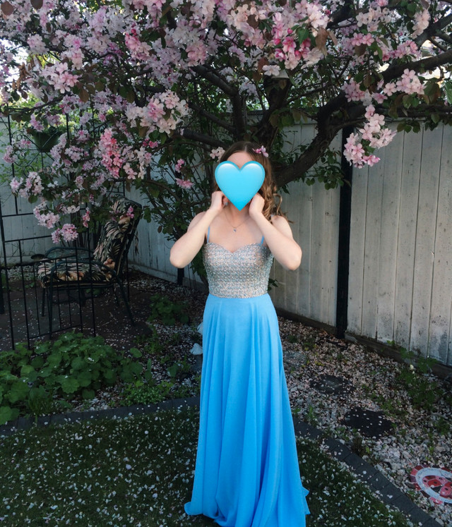Periwinkle grad dress