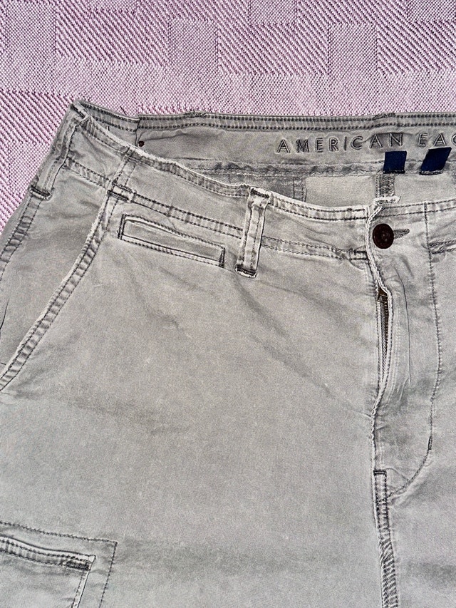 American Eagle Grey Cargo Pants Size 36x30 - photo 3