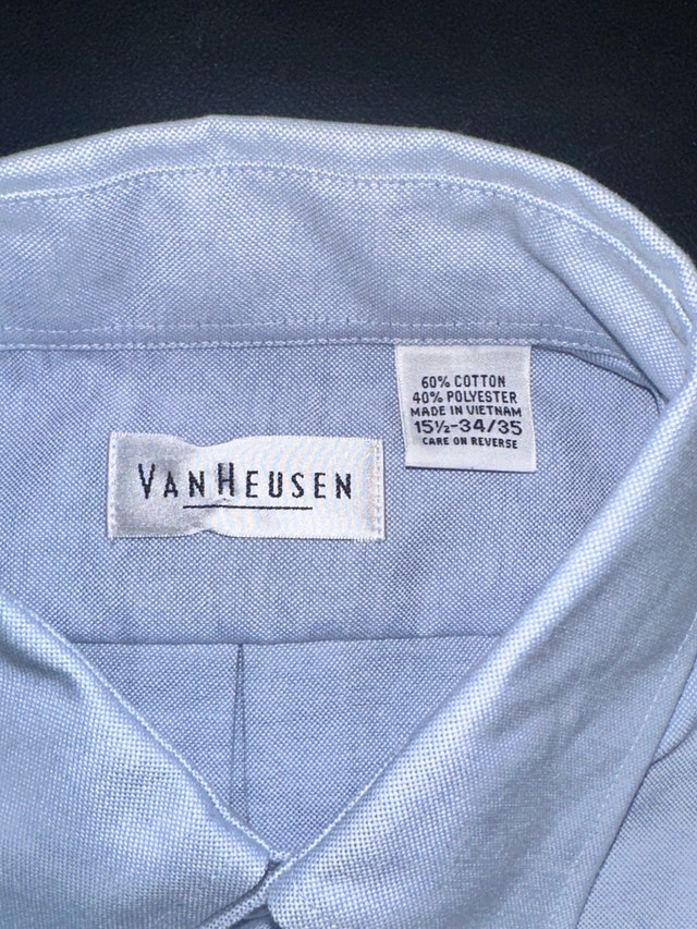 Van Heusen Men's Light Blue Button Up Shirt - Large - photo 2